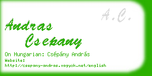 andras csepany business card